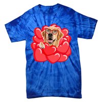 Valentines Cool Gift Dog Lover Golden Retriever Funny Gift Mom Couple Him Cute G Tie-Dye T-Shirt