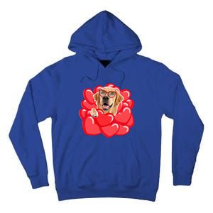 Valentines Cool Gift Dog Lover Golden Retriever Funny Gift Mom Couple Him Cute G Tall Hoodie