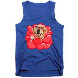 Valentines Cool Gift Dog Lover Golden Retriever Funny Gift Mom Couple Him Cute G Tank Top