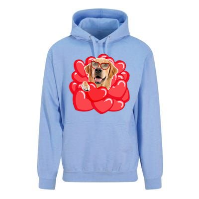 Valentines Cool Gift Dog Lover Golden Retriever Funny Gift Mom Couple Him Cute G Unisex Surf Hoodie