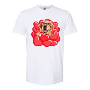 Valentines Cool Gift Dog Lover Golden Retriever Funny Gift Mom Couple Him Cute G Softstyle CVC T-Shirt