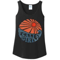 Vintage Cali Girl Retro Beach California Vacation Womens Ladies Essential Tank