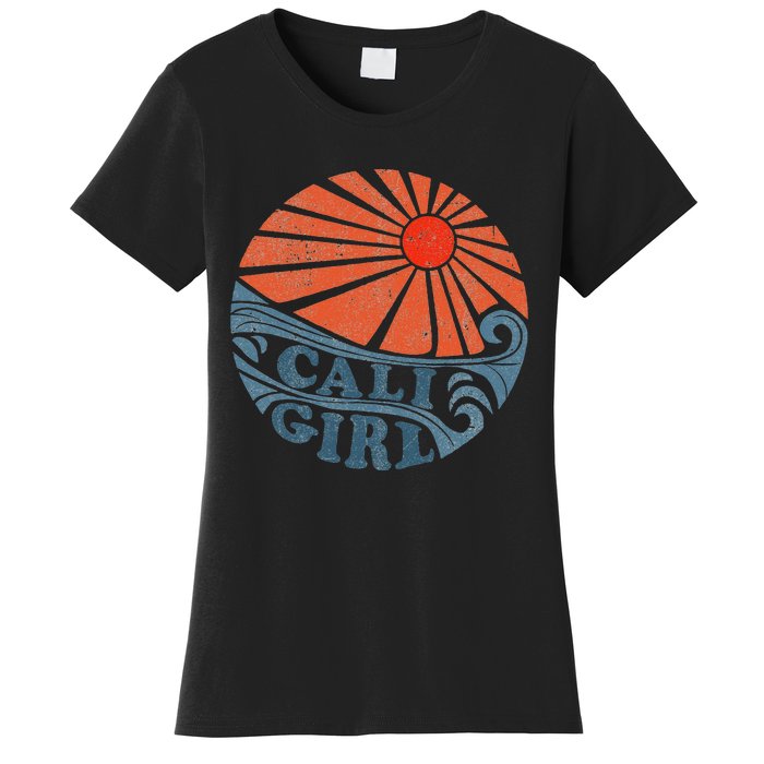 Vintage Cali Girl Retro Beach California Vacation Womens Women's T-Shirt