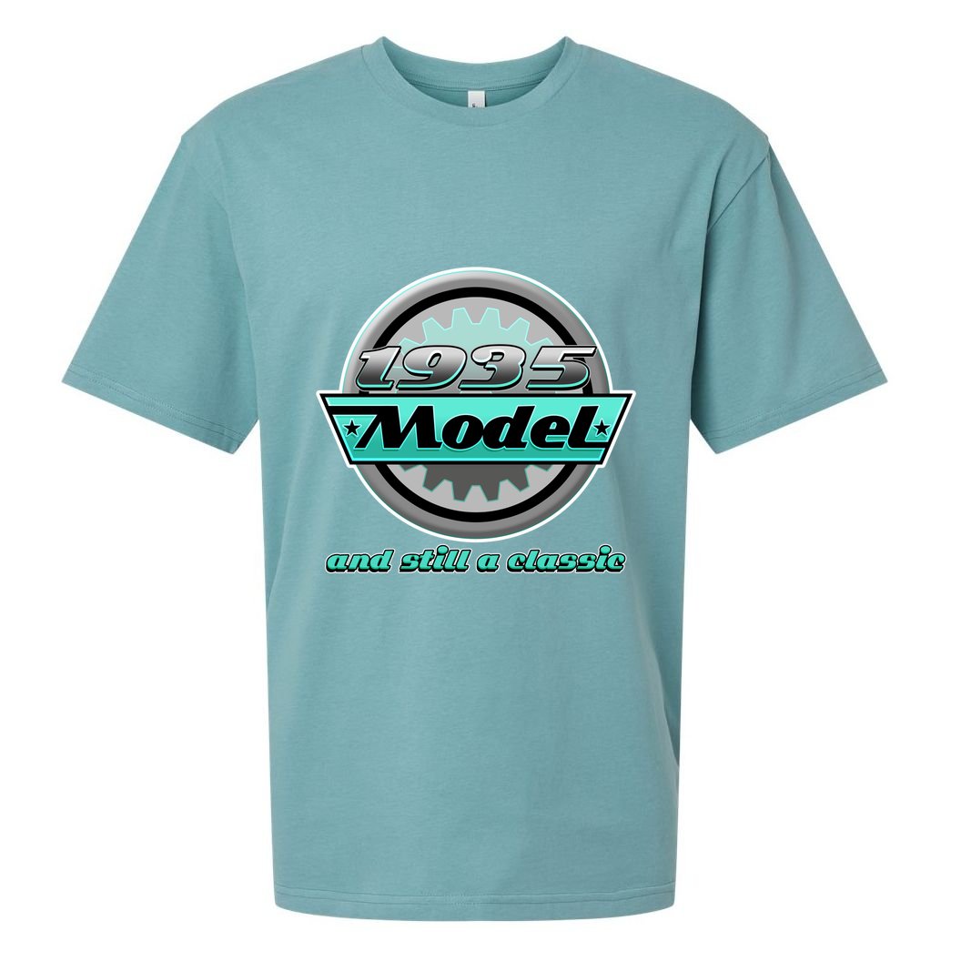 Vintage Car Gear 1935 Model And Still A Classic 90th Birthday Sueded Cloud Jersey T-Shirt