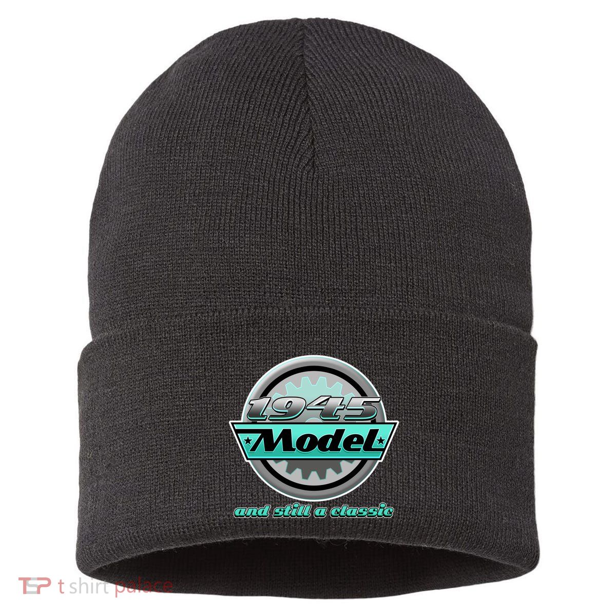 Vintage Car Gear 1945 Model And Still A Classic 80th Birthday Sustainable Knit Beanie
