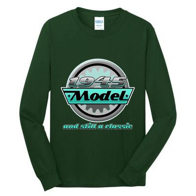 Vintage Car Gear 1945 Model And Still A Classic 80th Birthday Tall Long Sleeve T-Shirt