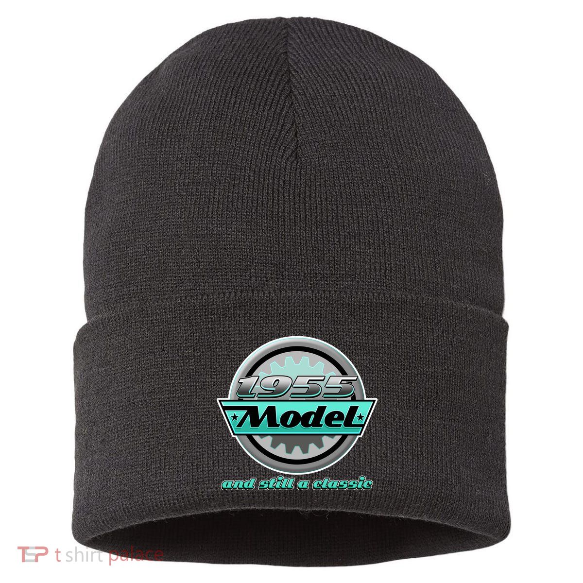 Vintage Car Gear 1955 Model And Still A Classic 70th Birthday Sustainable Knit Beanie
