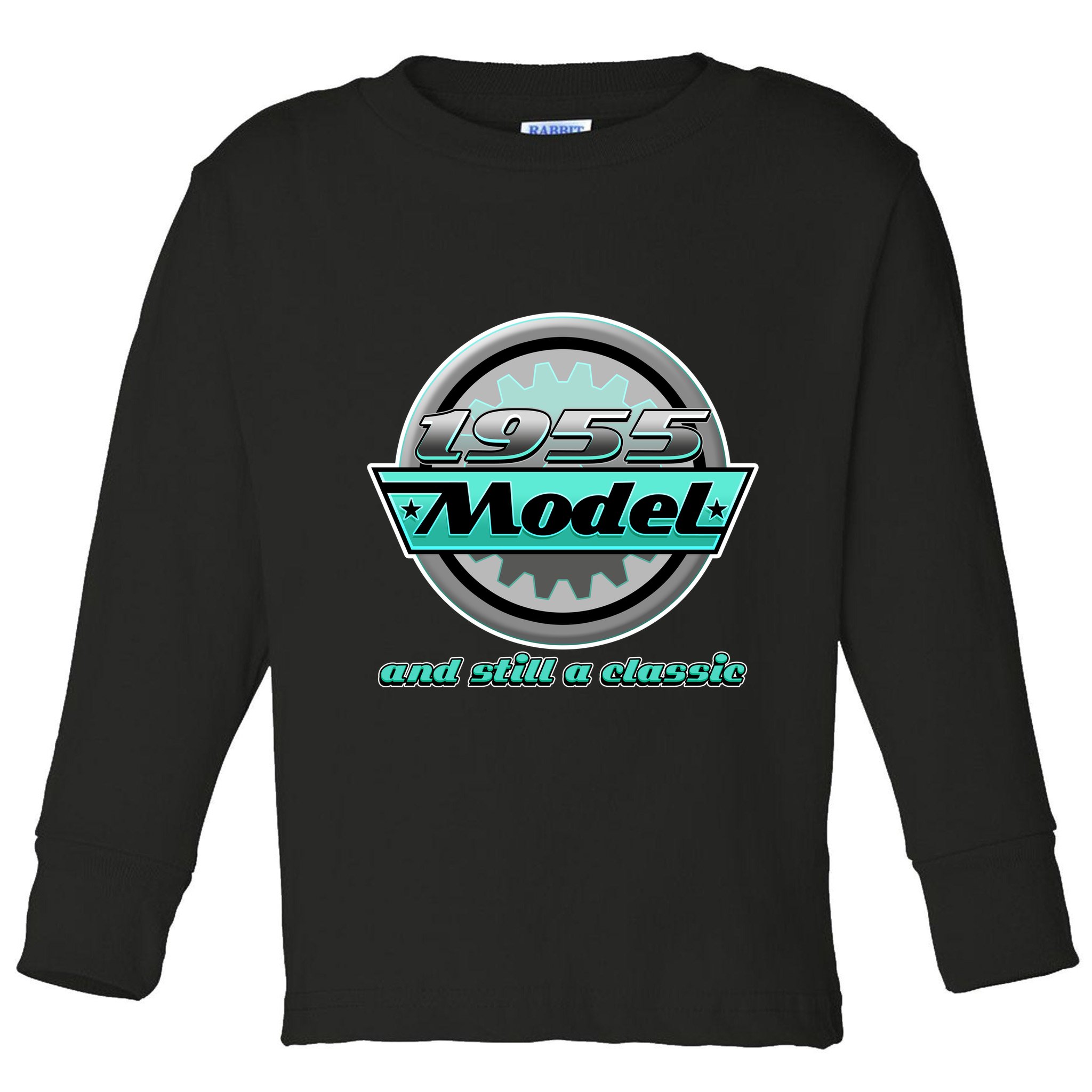 Vintage Car Gear 1955 Model And Still A Classic 70th Birthday Toddler Long Sleeve Shirt