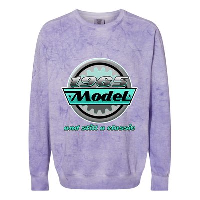 Vintage Car Gear 1965 Model And Still A Classic 60th Birthday Colorblast Crewneck Sweatshirt