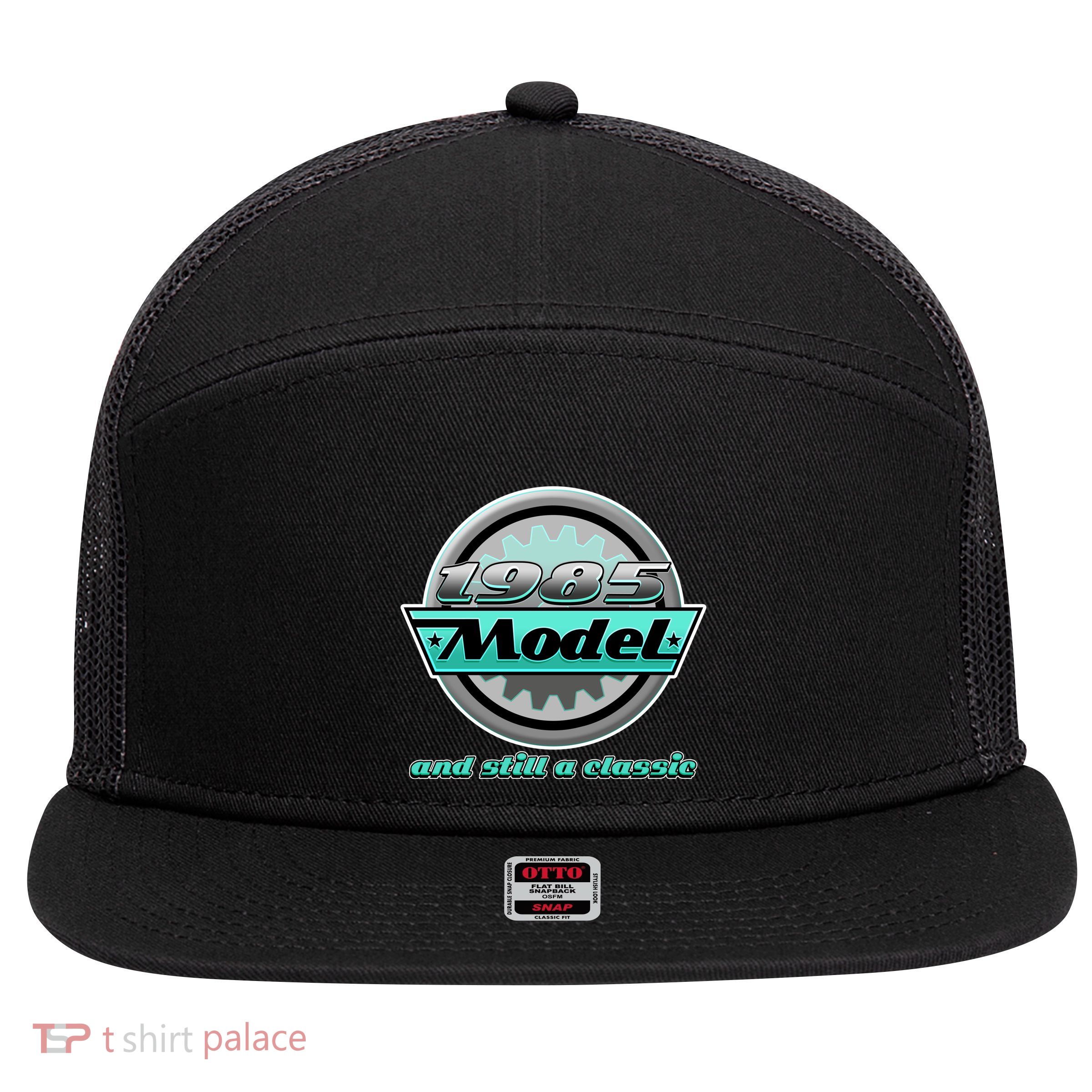 Vintage Car Gear 1985 Model And Still A Classic 40th Birthday 7 Panel Mesh Trucker Snapback Hat