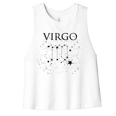 Virgo Constellation Gift Zodiac Symbol Women's Racerback Cropped Tank