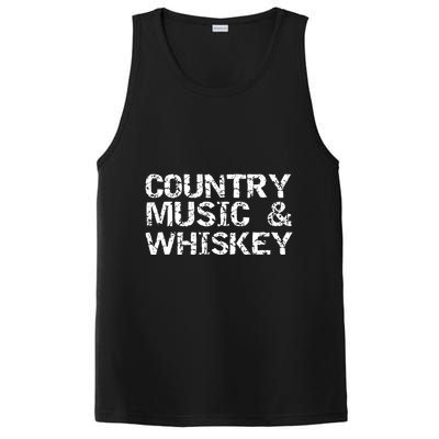 Vintage Country Gift For Men Funny Country Music Whiskey PosiCharge Competitor Tank