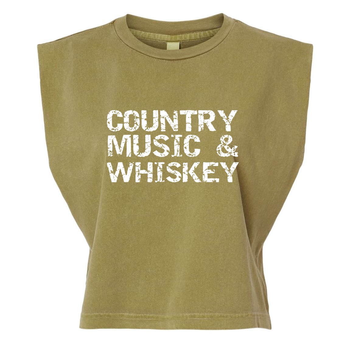 Vintage Country Gift For Men Funny Country Music Whiskey Garment-Dyed Women's Muscle Tee