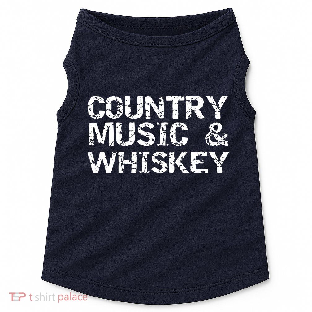 Vintage Country Gift For Men Funny Country Music Whiskey Doggie Tank