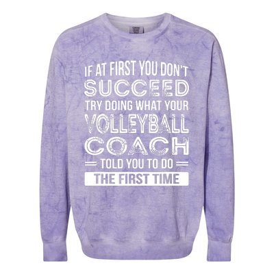 Volleyball Coach Gift Funny Thank You Gift Colorblast Crewneck Sweatshirt