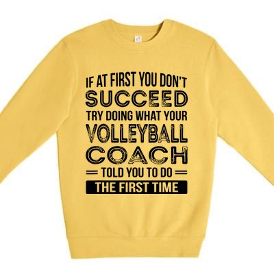 Volleyball Coach Gift Funny Thank You Gift Premium Crewneck Sweatshirt