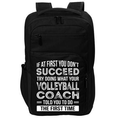 Volleyball Coach Gift Funny Thank You Gift Impact Tech Backpack