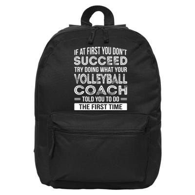 Volleyball Coach Gift Funny Thank You Gift 16 in Basic Backpack