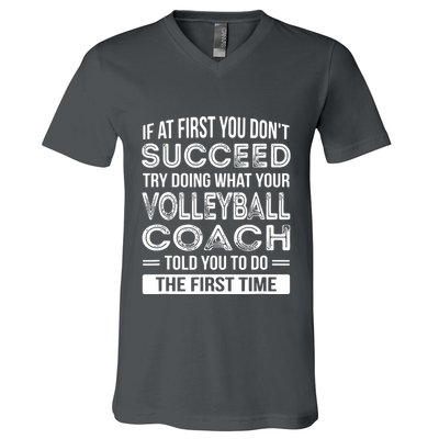 Volleyball Coach Gift Funny Thank You Gift V-Neck T-Shirt