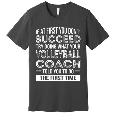 Volleyball Coach Gift Funny Thank You Gift Premium T-Shirt