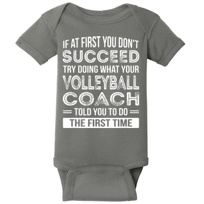 Volleyball Coach Gift Funny Thank You Gift Baby Bodysuit