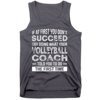 Volleyball Coach Gift Funny Thank You Gift Tank Top