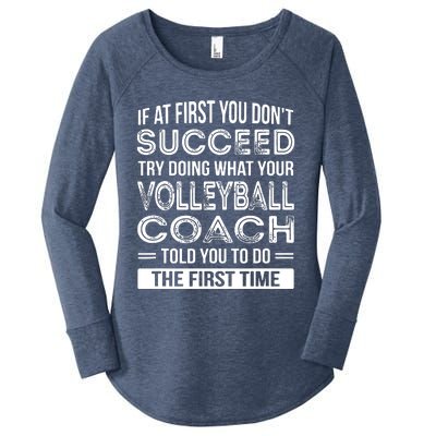 Volleyball Coach Gift Funny Thank You Gift Women's Perfect Tri Tunic Long Sleeve Shirt