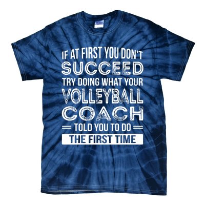 Volleyball Coach Gift Funny Thank You Gift Tie-Dye T-Shirt