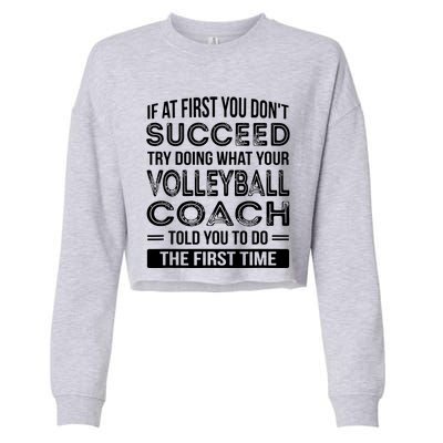 Volleyball Coach Gift Funny Thank You Gift Cropped Pullover Crew