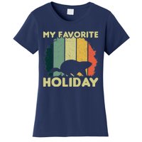 Vintage Cute Groundhog Favorite Holiday Happy Groundhog Day Women's T-Shirt