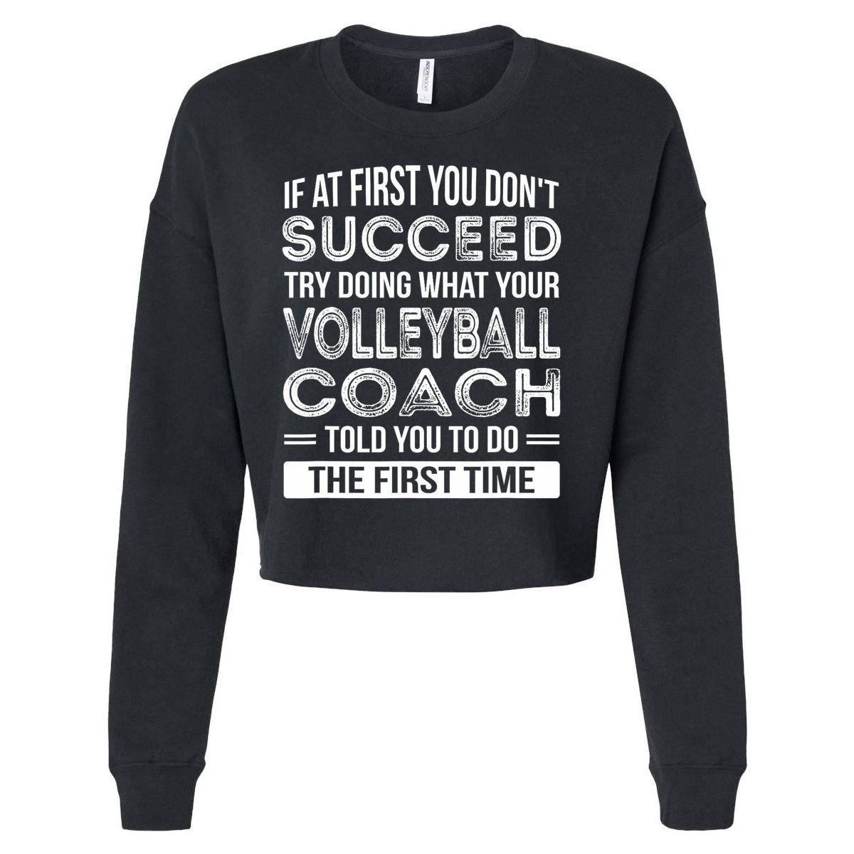Volleyball Coach Gift Funny Thank You Gift Cropped Pullover Crew