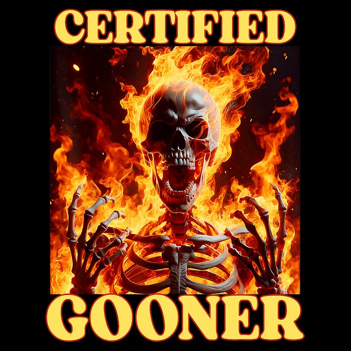 Vintage Certified Gooner Funny Cringe Hard Skeleton Meme Backpack