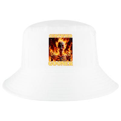 Vintage Certified Gooner Funny Cringe Hard Skeleton Meme Cool Comfort Performance Bucket Hat