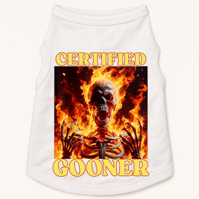 Vintage Certified Gooner Funny Cringe Hard Skeleton Meme Doggie Tank
