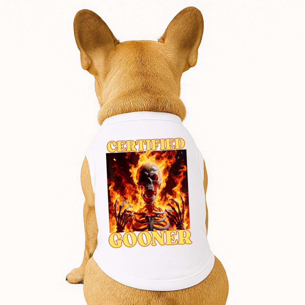 Vintage Certified Gooner Funny Cringe Hard Skeleton Meme Doggie Tank