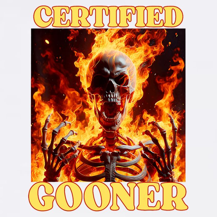 Vintage Certified Gooner Funny Cringe Hard Skeleton Meme Doggie Tank