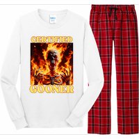 Vintage Certified Gooner Funny Cringe Hard Skeleton Meme Long Sleeve Pajama Set