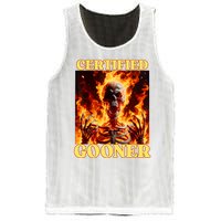 Vintage Certified Gooner Funny Cringe Hard Skeleton Meme Mesh Reversible Basketball Jersey Tank