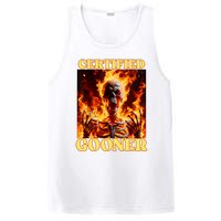 Vintage Certified Gooner Funny Cringe Hard Skeleton Meme PosiCharge Competitor Tank