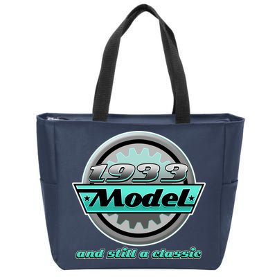 Vintage Car Gear 1933 Model And Still A Classic 90th Birthday Zip Tote Bag