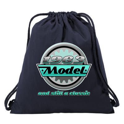 Vintage Car Gear 1963 Model And Still A Classic 60th Birthday Drawstring Bag