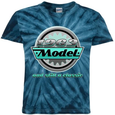 Vintage Car Gear 1963 Model And Still A Classic 60th Birthday Kids Tie-Dye T-Shirt