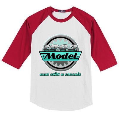 Vintage Car Gear 1963 Model And Still A Classic 60th Birthday Kids Colorblock Raglan Jersey