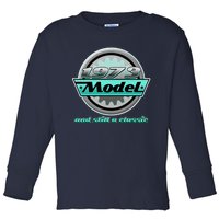 Vintage Car Gear 1973 Model And Still A Classic 50th Birthday Toddler Long Sleeve Shirt