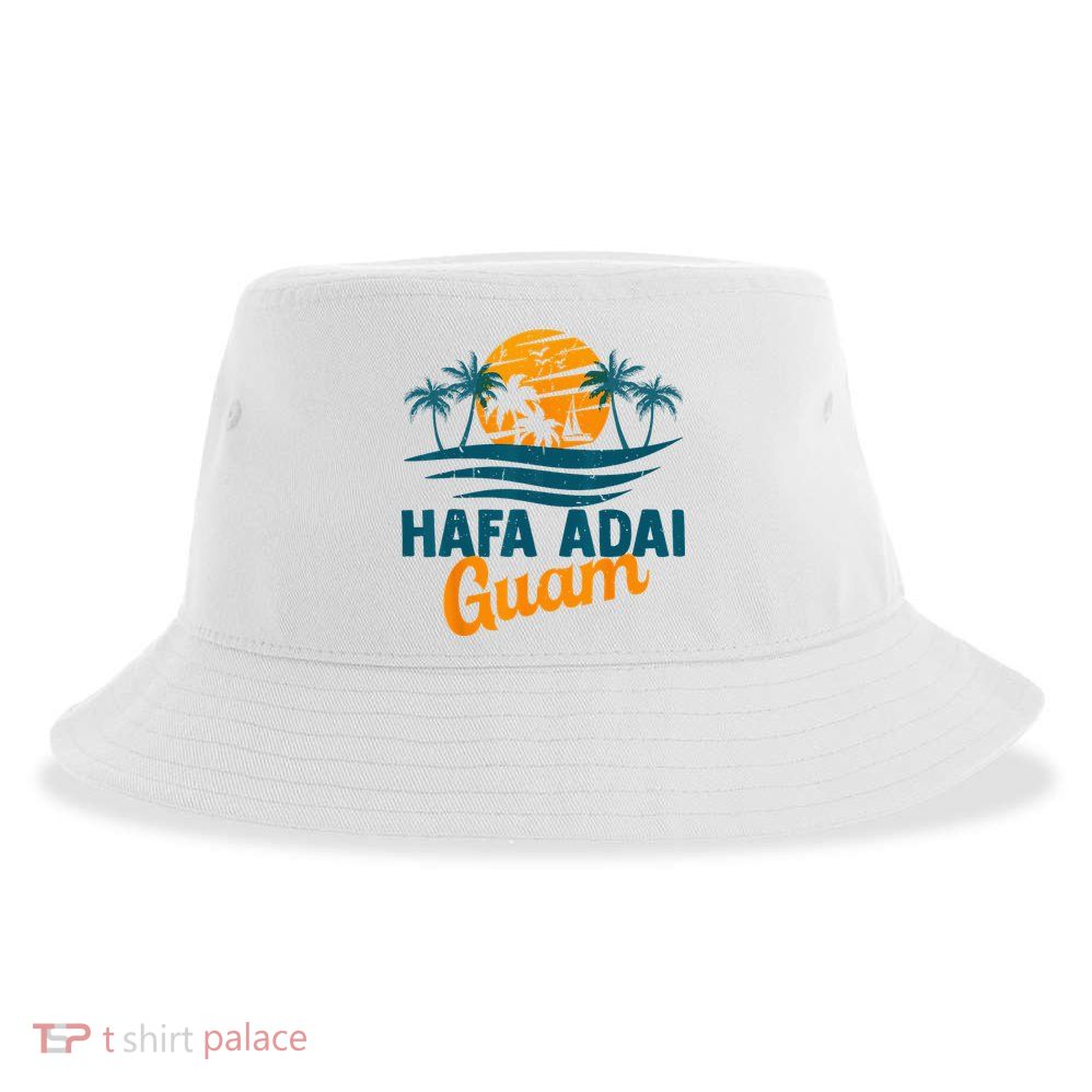 Vintage Chamorro Guamanian Hafa Adai Guam Vacation Retro Sustainable Bucket Hat