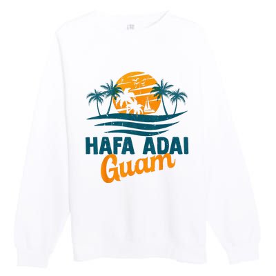 Vintage Chamorro Guamanian Hafa Adai Guam Vacation Retro Premium Crewneck Sweatshirt