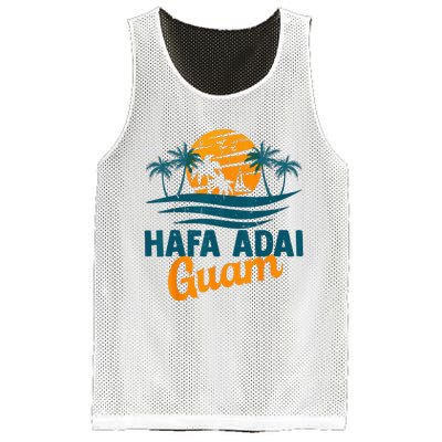 Vintage Chamorro Guamanian Hafa Adai Guam Vacation Retro Mesh Reversible Basketball Jersey Tank