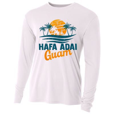 Vintage Chamorro Guamanian Hafa Adai Guam Vacation Retro Cooling Performance Long Sleeve Crew