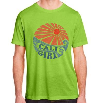 Vintage Cali Girl Retro Beach California Vacation Women Adult ChromaSoft Performance T-Shirt