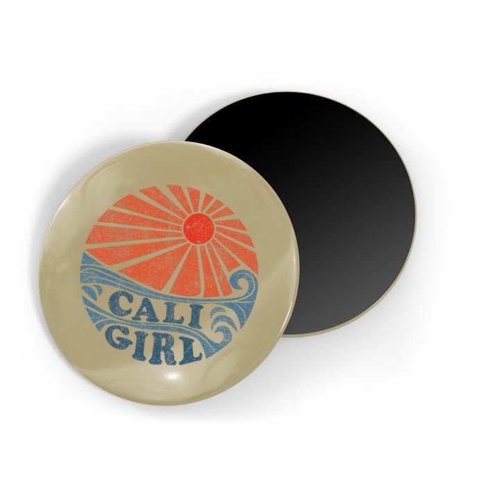 Vintage Cali Girl Retro Beach California Vacation Women Magnet